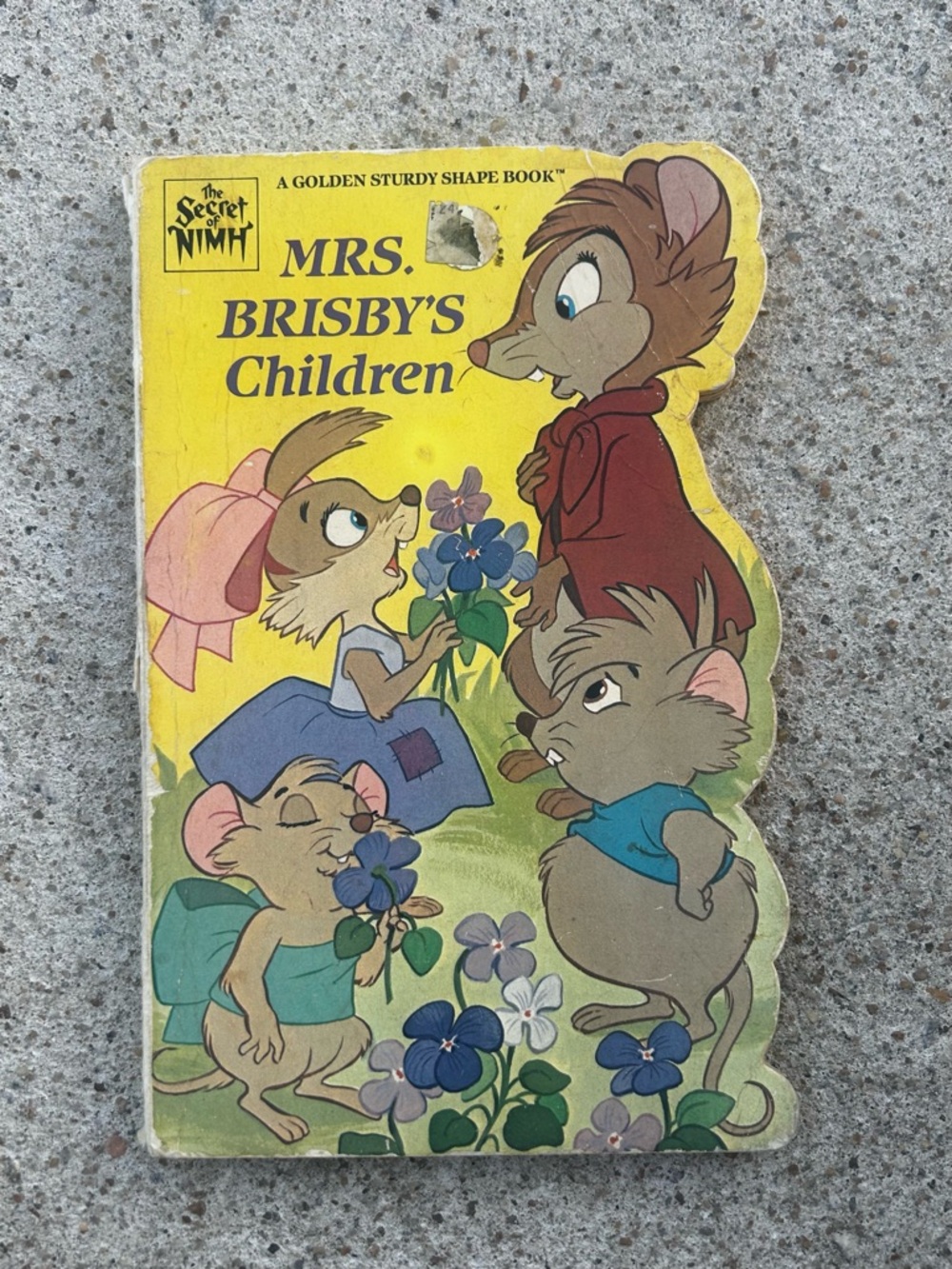 Vintage 1982 Secret Of Nimh Golden Sturdy Shape Book Mrs Brisby’s Children *Flaw